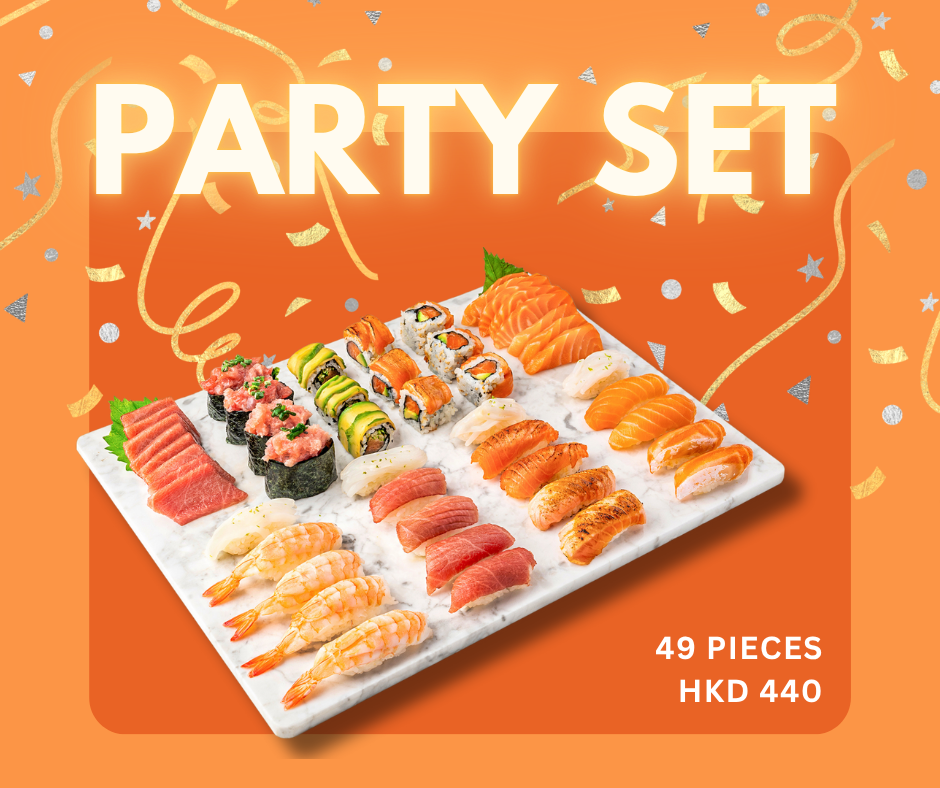 Party Set For 3-4 persons (49 pcs) – Higasa Sushi HK