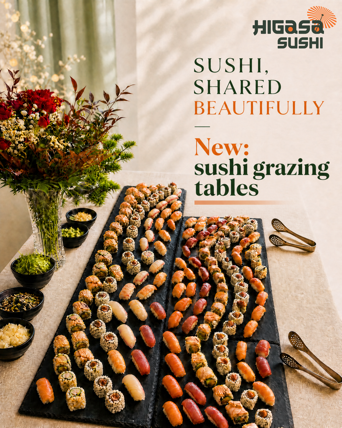 Discover Higasa Sushi grazing tables