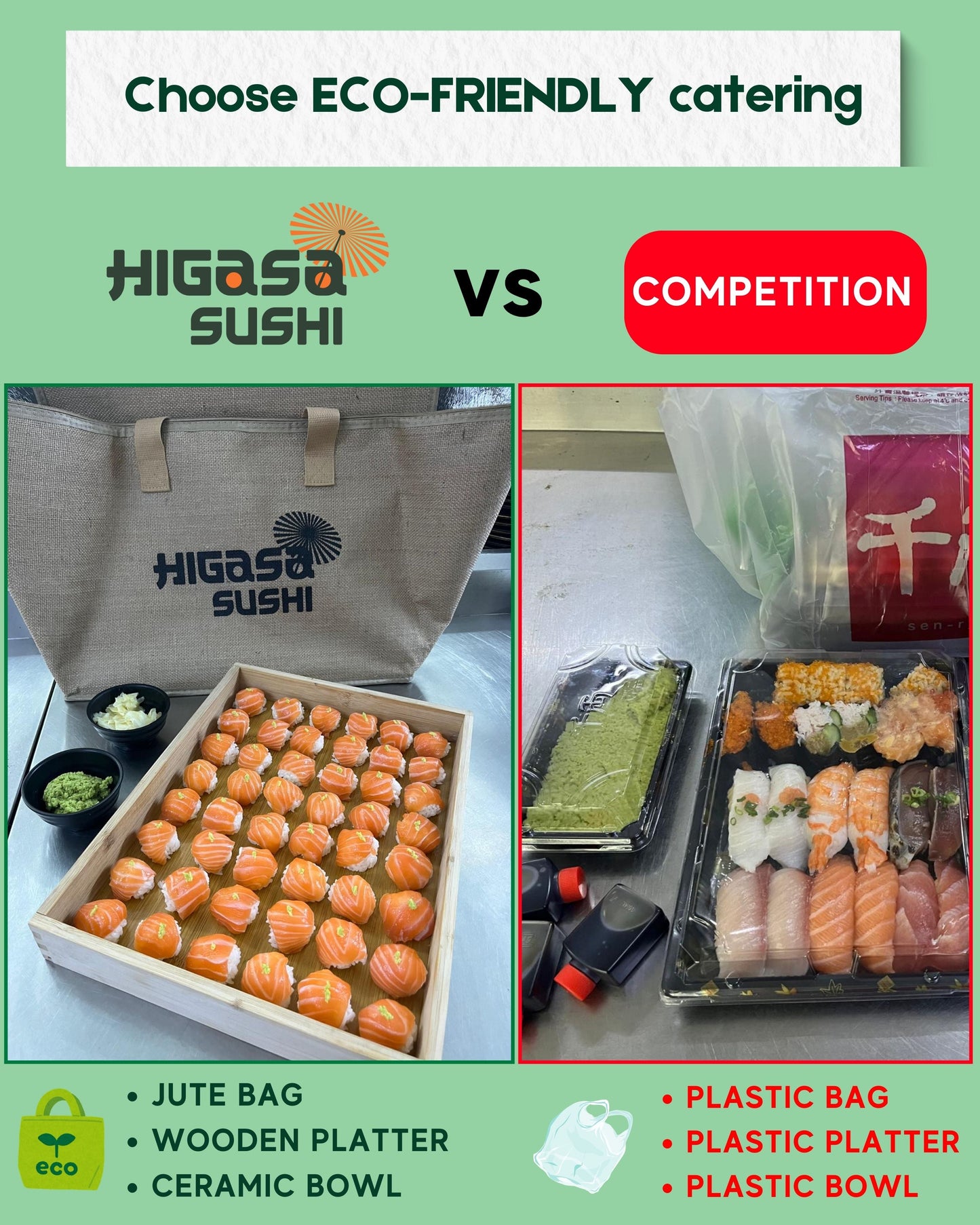 Choose eco-friendly catering